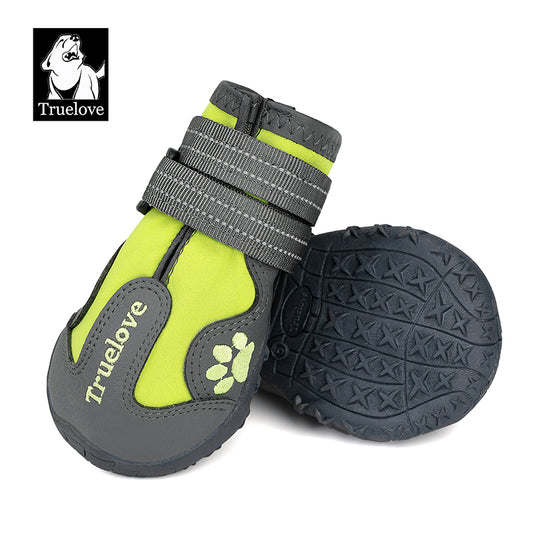 Anti-slip dog shoes Yellow Front View