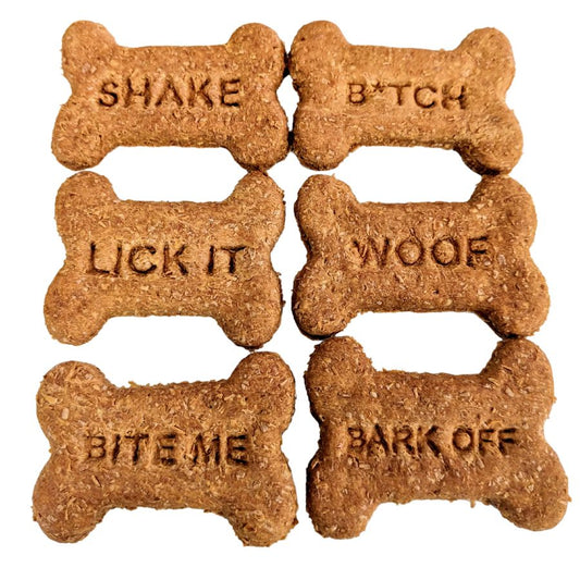Naughty Bone Dog Cookies Close