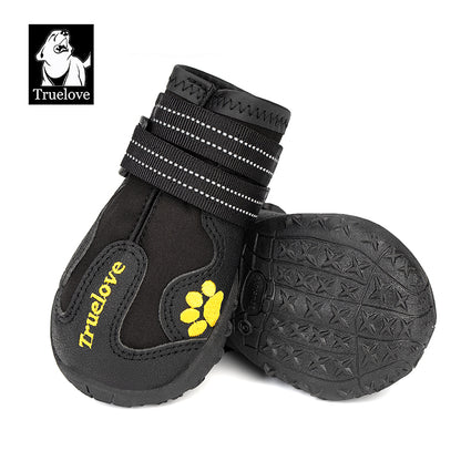Anti-slip dog shoes Black Front View