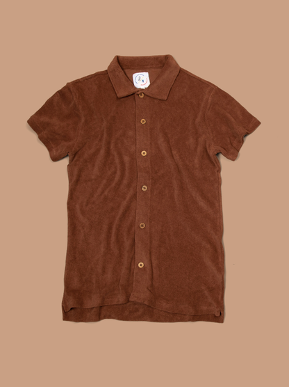Terry Dog Polo Shirt Cocoa Brown Human