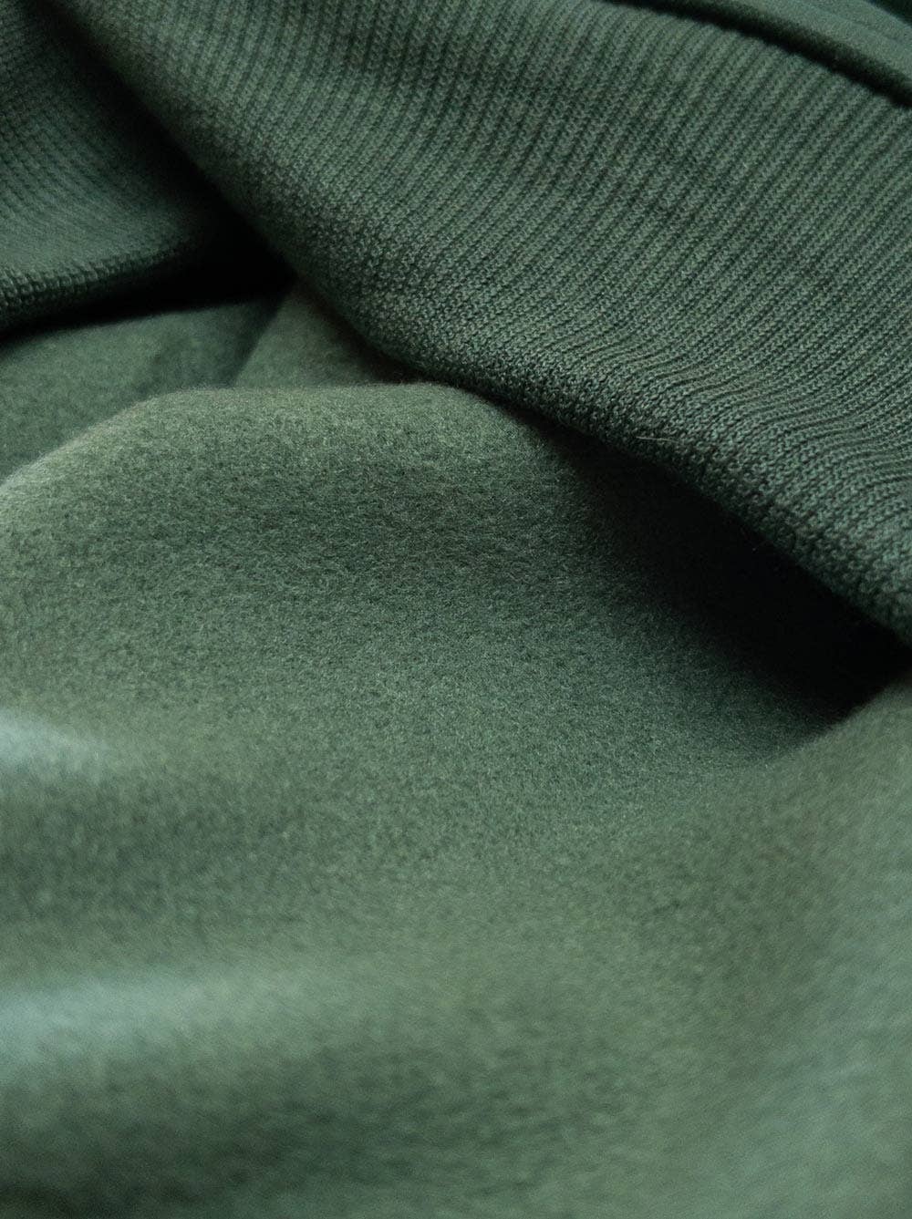 Dog Fleece Hoodie Green Material Close