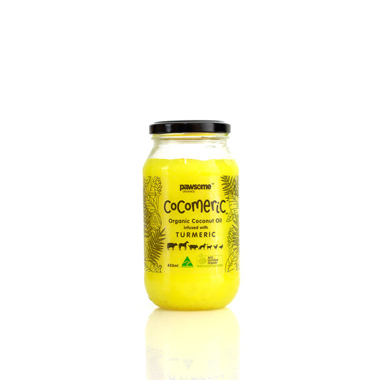 Coconut Turmeric Oil for Dogs Cats Front View