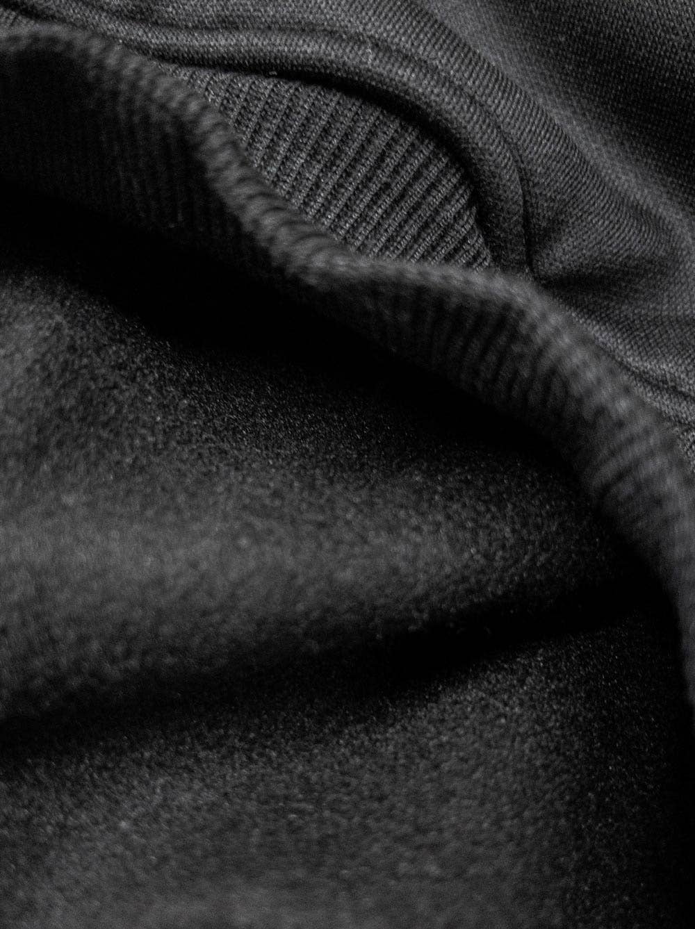 Dog Fleece Hoodie Black Material Close