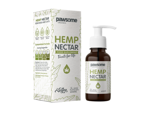 Hemp Nectar Supplement for Dogs Cats Packaging Front View
