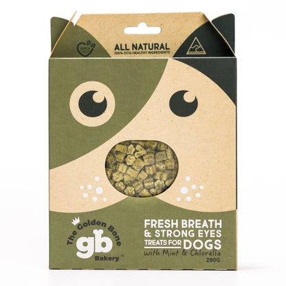 Natural Vegetarian Dog Treats Fresh Breath Front View