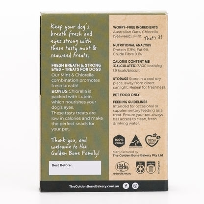 SnackPacks Natural Vegetarian Dog Treats Fresh Breath Back View