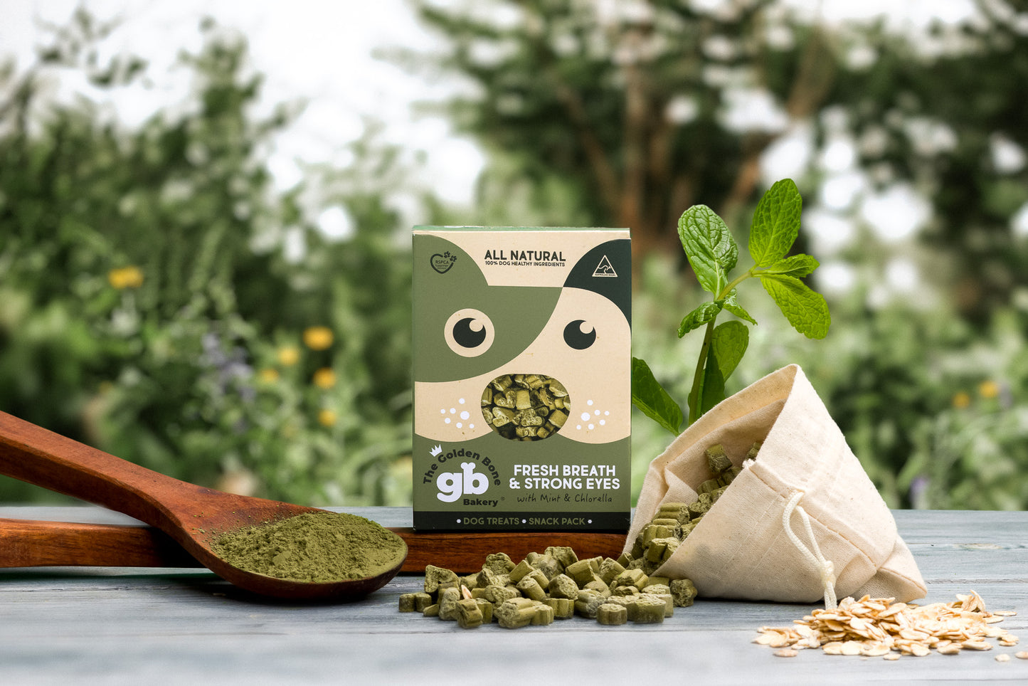 SnackPacks Natural Vegetarian Dog Treats Fresh Breath Detail