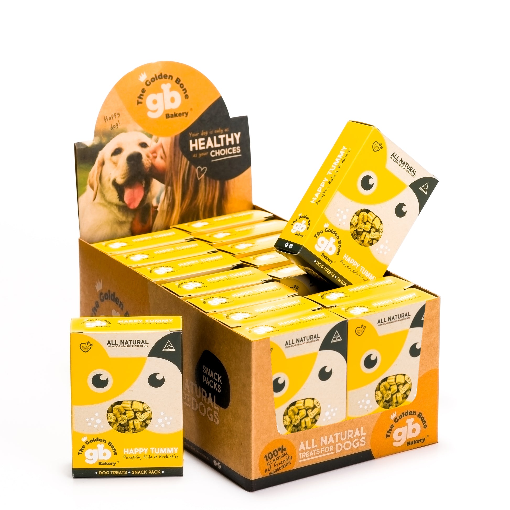 SnackPacks Natural Vegetarian Dog Treats Happy Tummy Carton