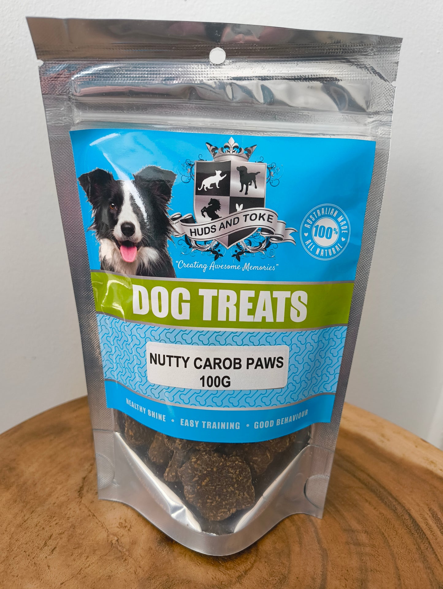Nutty Carob Paws Peanut Butter Dog Cookies Packaging