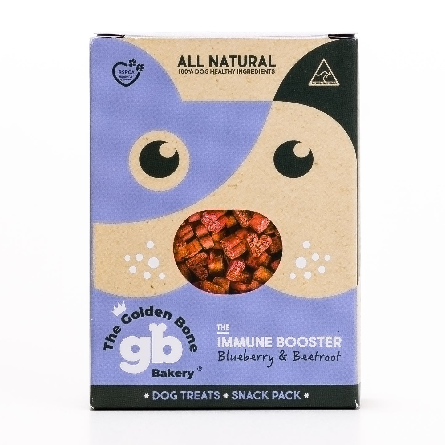 SnackPacks Natural Vegetarian Dog Treats Immune Booster Front View