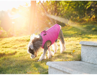 Warm Winter Puffer Dog Jacket Pink Dog Demo