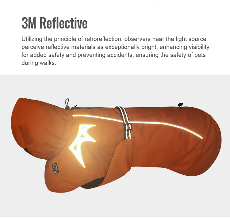 Windproof Winter Dog Coat 3M Reflective