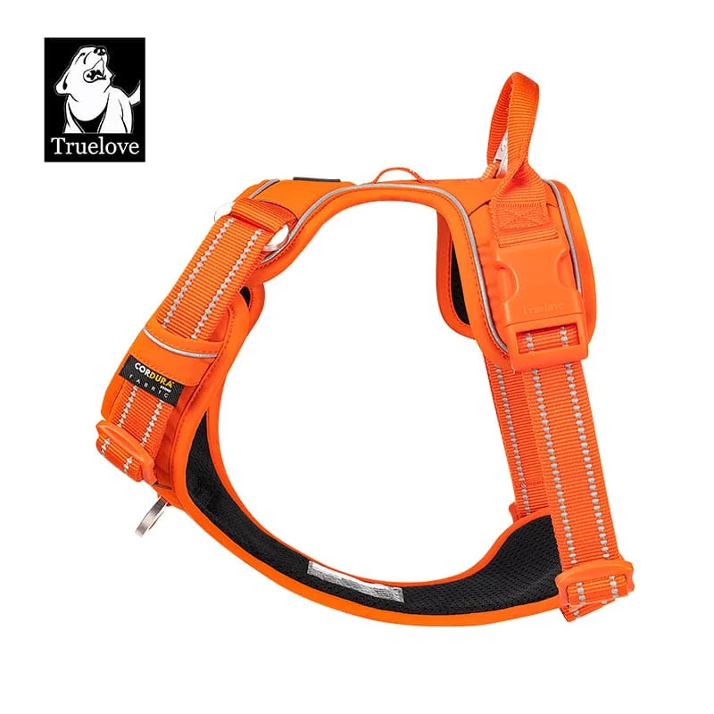 Premium No Pulling Dog Harness Orange Side View