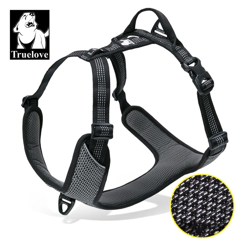 Reflective Dog Harness Black
