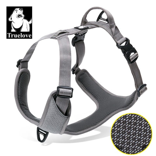 Reflective Dog Harness Grey