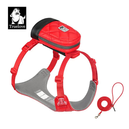 Eco-Friendly Dog Harness Leash Set Red