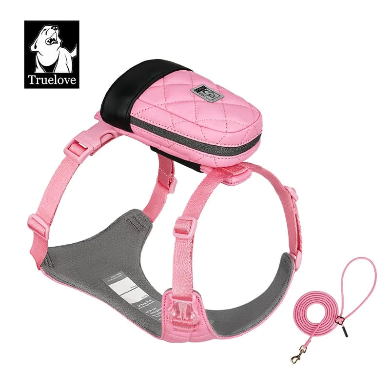 Eco-Friendly Dog Harness Leash Set Pink