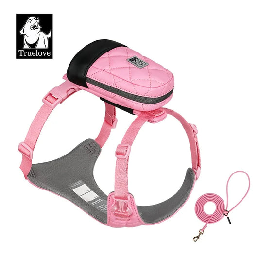 Eco-Friendly Dog Harness Leash Set Pink