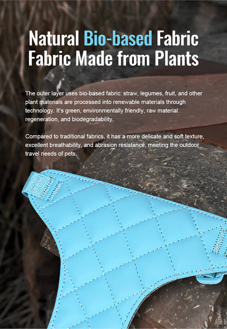 Eco-Friendly Dog Harness Leash Set Plant Fabric