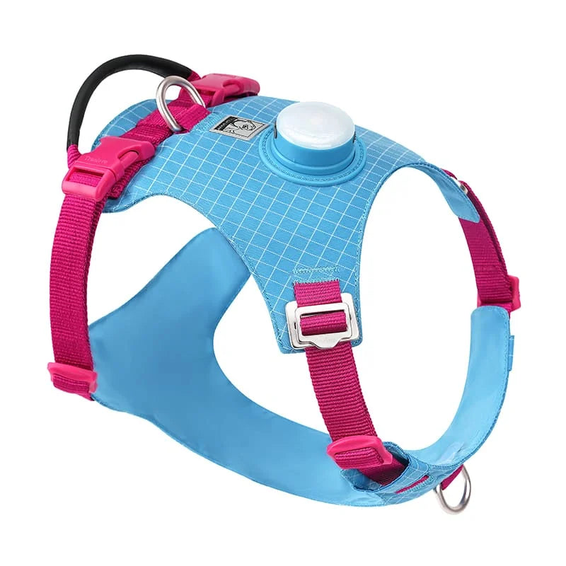 Innovative Dog Harness Safety Light GPS Holder Blue Pink