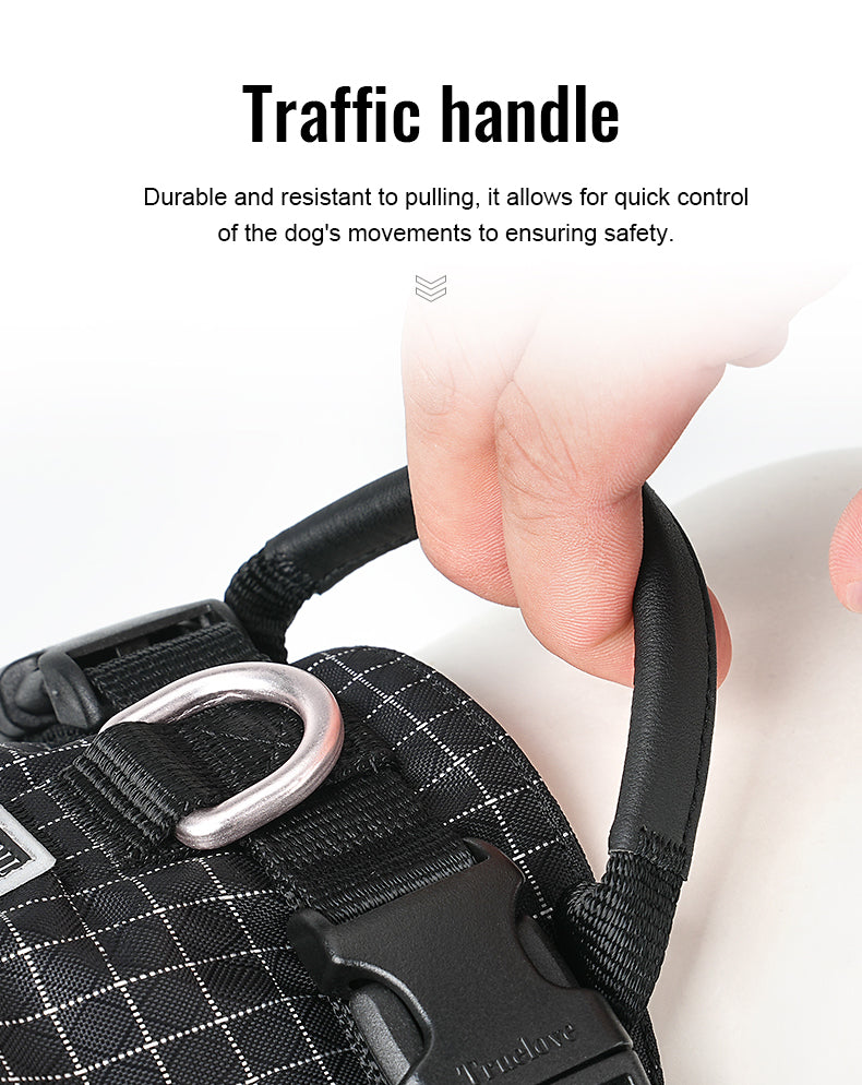 Innovative Dog Harness Safety Light GPS Holder Handle
