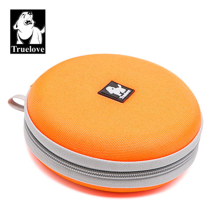 Foldable Travel Dog Bowl Orange Closed