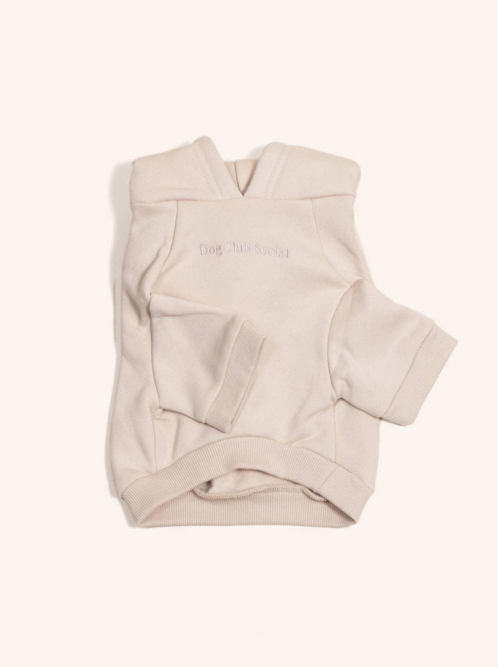 Perfect Dog Hoodie Stone Front View