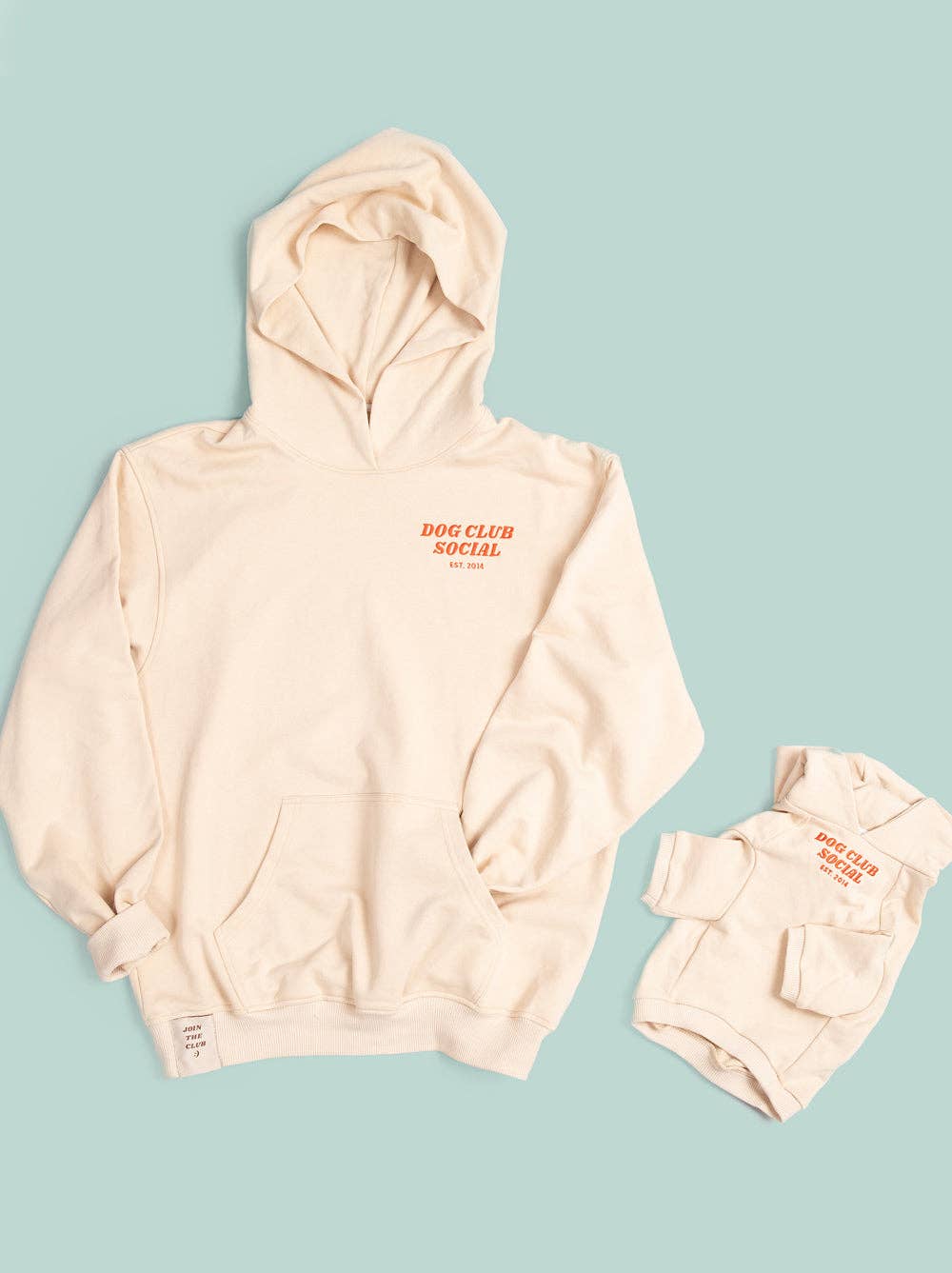 Terry Fleece Dog Hoodie Classic Matching Set